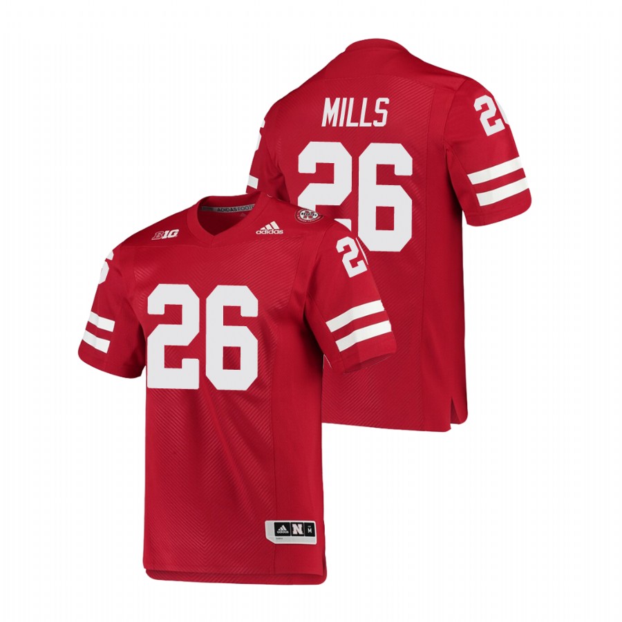 men's nebraska cornhuskers dedrick mills scarlet college football premier jersey