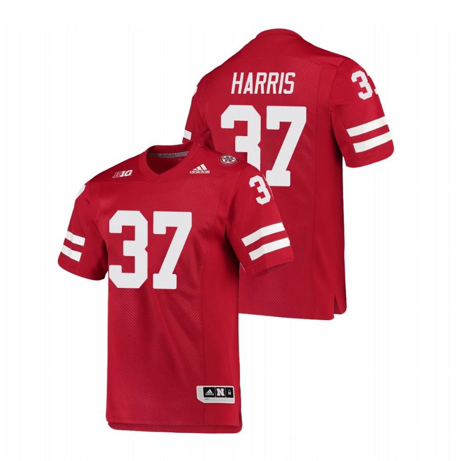 men's nebraska cornhuskers isaiah harris football premier scarlet jersey