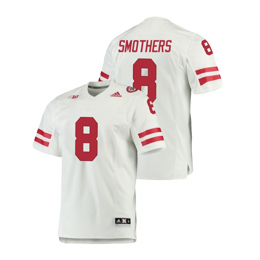 men's nebraska cornhuskers logan smothers football premier white jersey