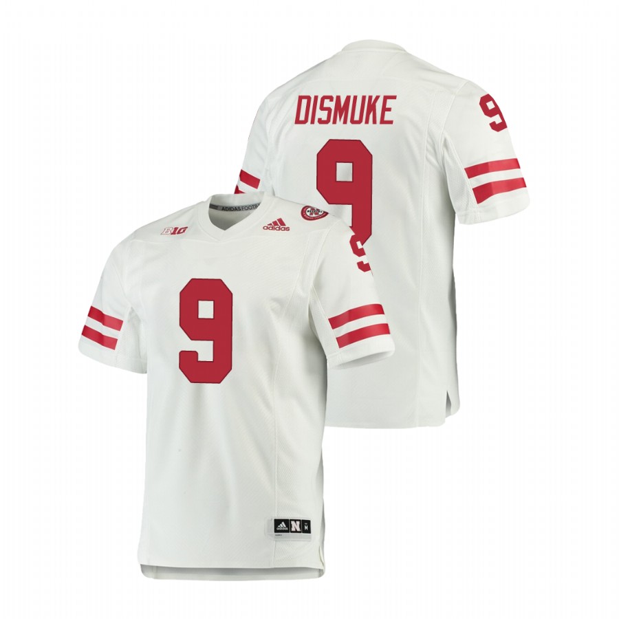 men's nebraska cornhuskers marquel dismuke football premier white jersey