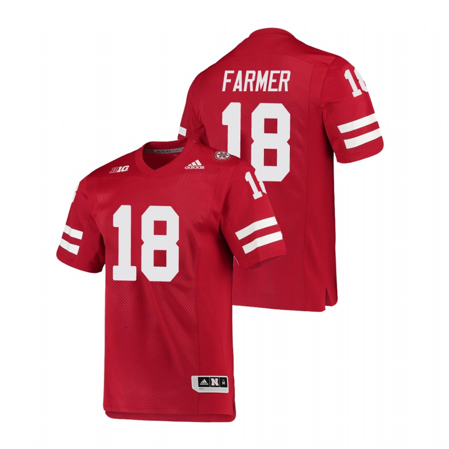 men's nebraska cornhuskers myles farmer scarlet college football premier jersey