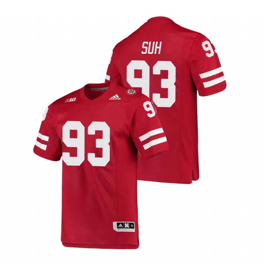 men's nebraska cornhuskers ndamukong suh scarlet college football premier jersey