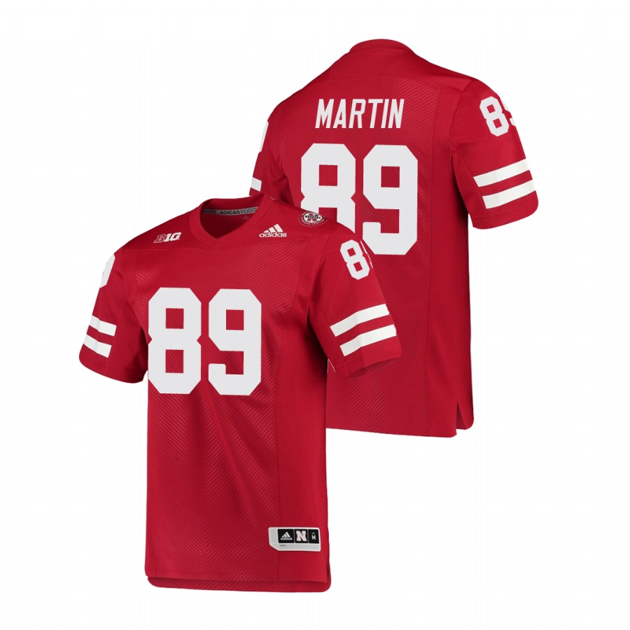 men's nebraska cornhuskers oliver martin football premier scarlet jersey