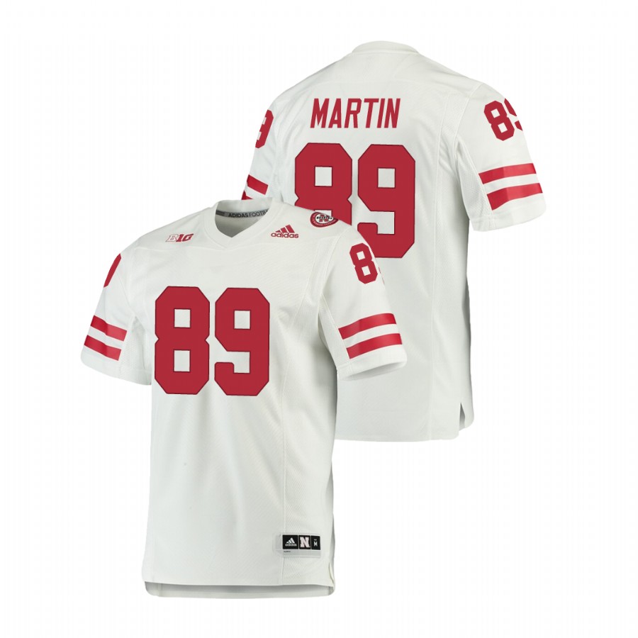 men's nebraska cornhuskers oliver martin football premier white jersey