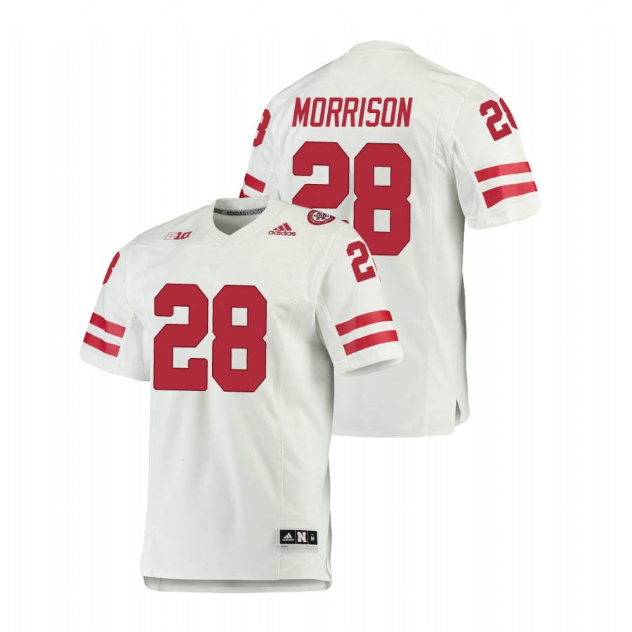 men's nebraska cornhuskers sevion morrison white premier football jersey