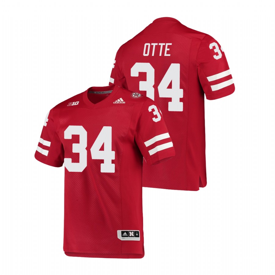 men's nebraska cornhuskers simon otte scarlet college football premier jersey