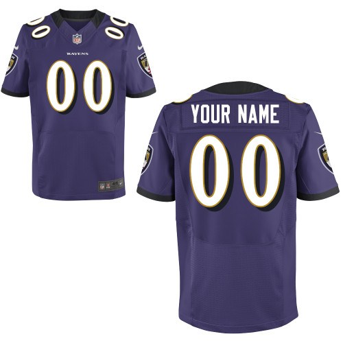 men's baltimore ravens customized elite team color jerseys