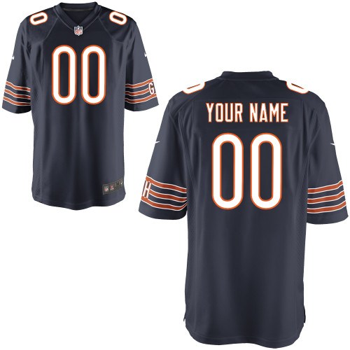 men's chicago bears customized game team color jerseys