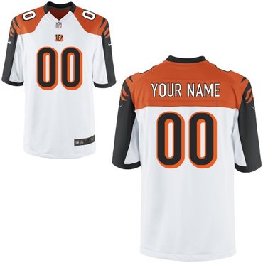 men's cincinnati bengals customized game white jerseys