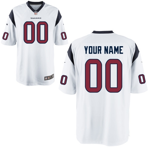 NEW NFL men's houston texans customized game white jerseys