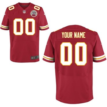 men's kansas city chiefs customized elite team color jerseys