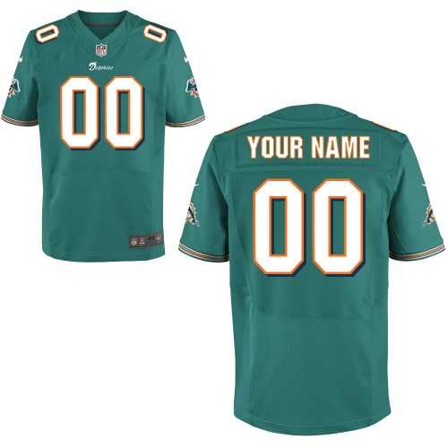 men's miami dolphins customized elite team color jerseys