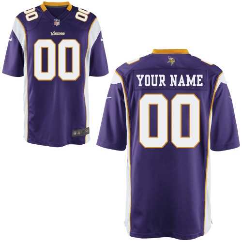 men's minnesota vikings customized game team color jerseys