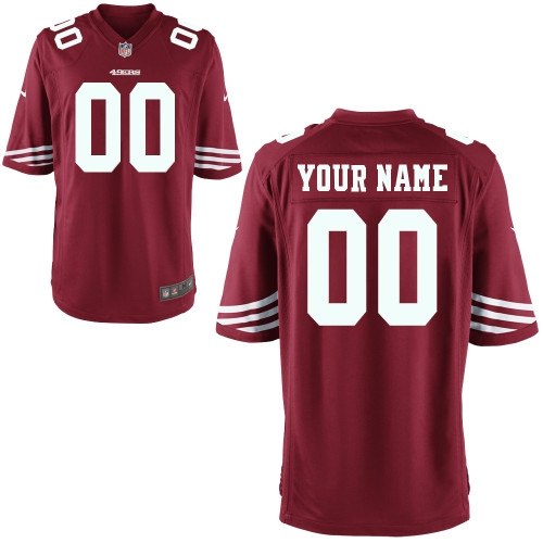 men's san francisco 49ers customized game team color jerseys