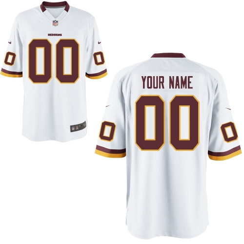 men's washington redskins customized game white jerseys