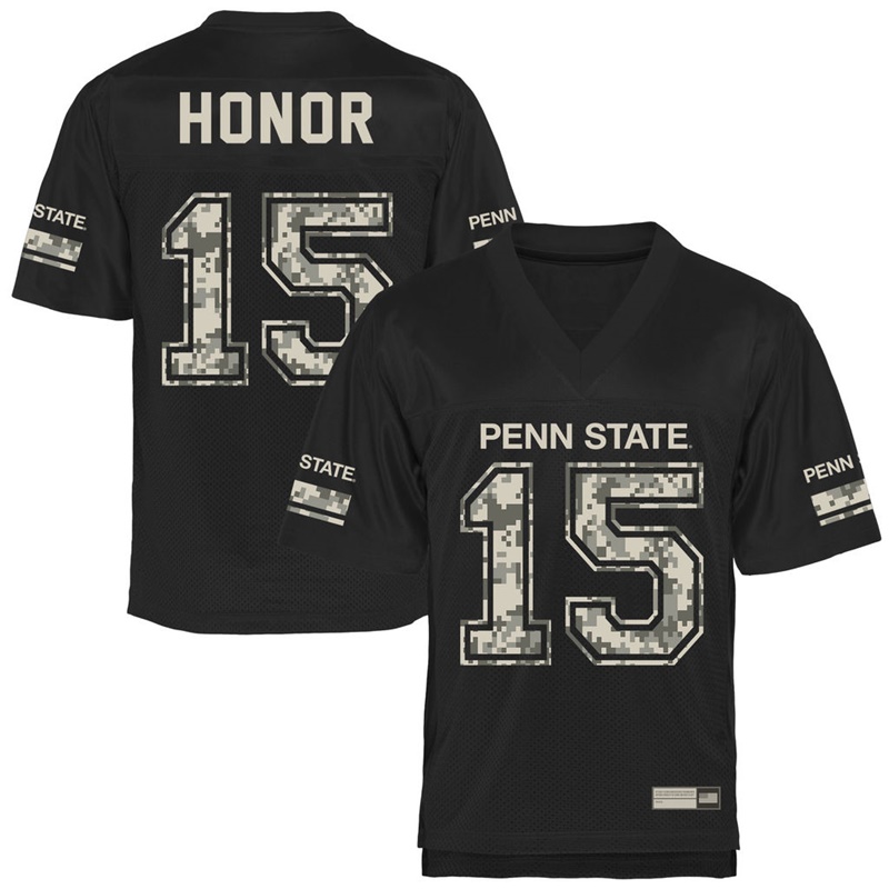 men's nittany lions black 15 desert camo football jersey