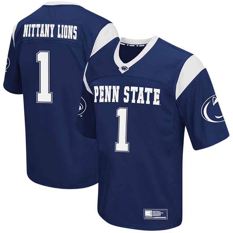 men's nittany lions navy 1 colosseum football jersey