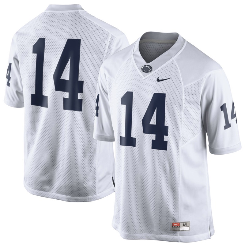 men's nittany lions white 14 limited football jersey
