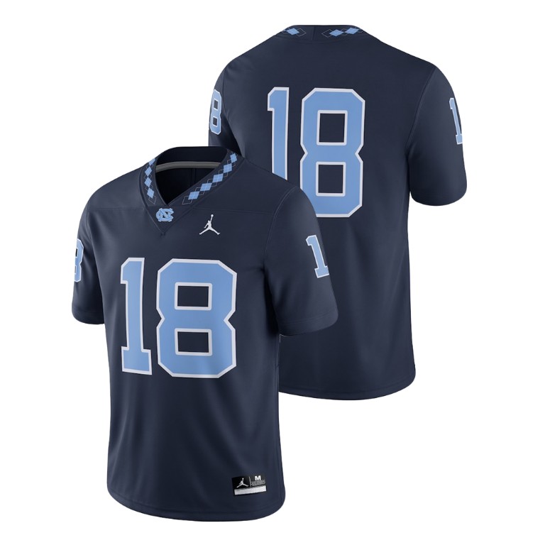 men's north carolina tar heels 18 navy college football 2018 game jersey