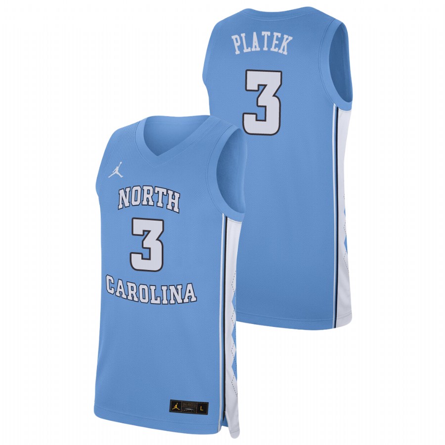 men's north carolina tar heels andrew platek replica college basketball carolina blue jersey