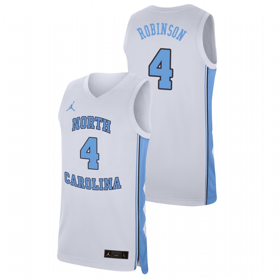 men's north carolina tar heels brandon robinson college basketball replica white jersey