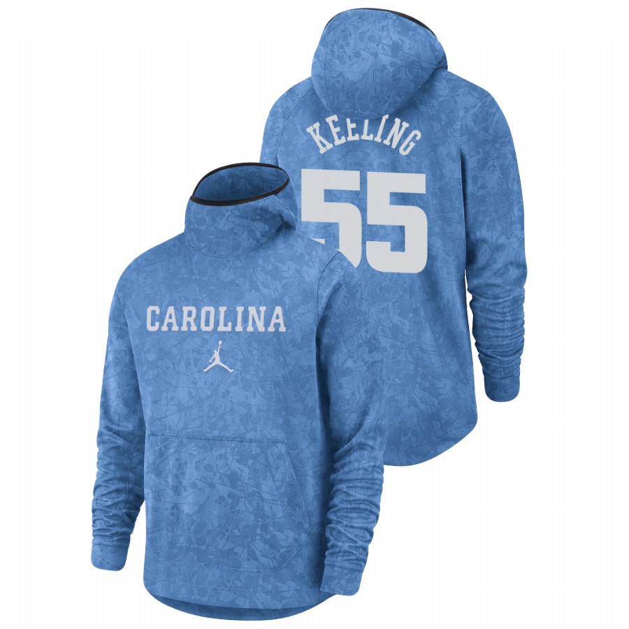 men's north carolina tar heels christian keeling team logo pullover carolina blue basketball spotlight hoodie