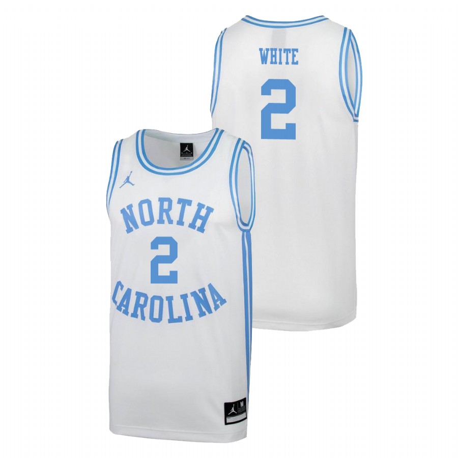 men's north carolina tar heels coby white white march madness college basketball jersey