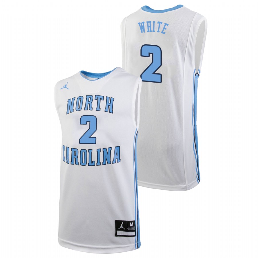 men's north carolina tar heels coby white white replica college basketball jersey