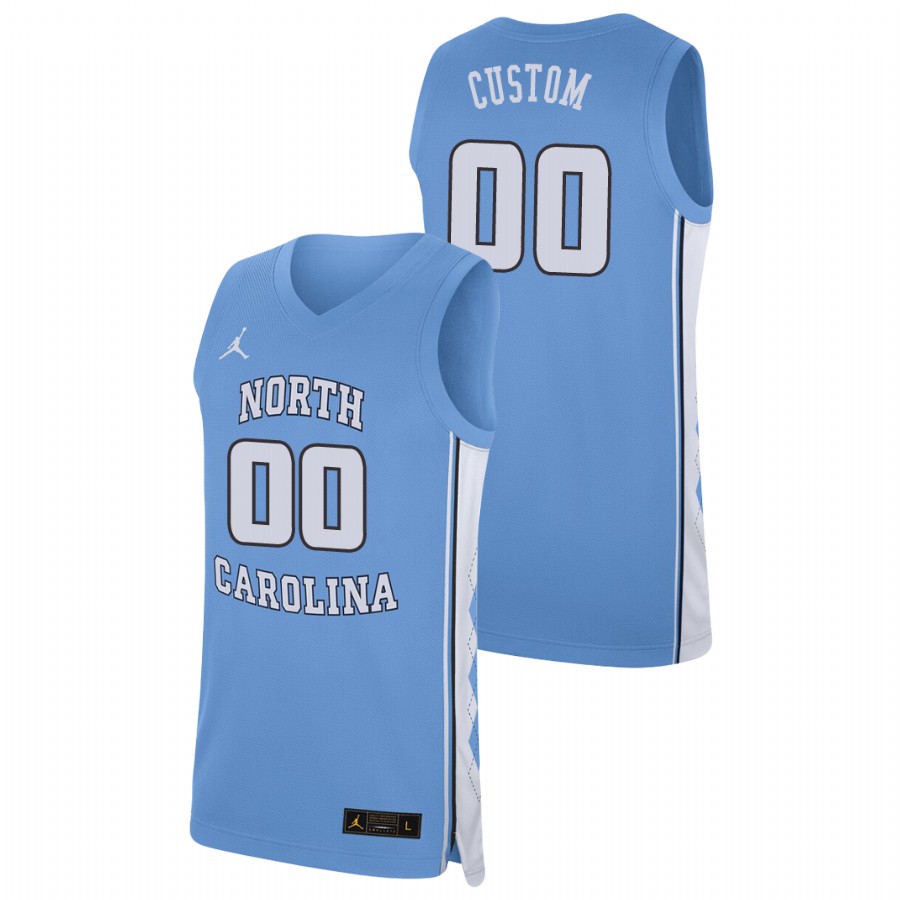 men's north carolina tar heels custom replica college basketball carolina blue jersey