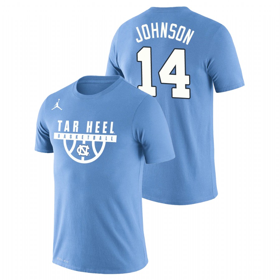 men's north carolina tar heels drop legend basketball puff johnson carolina blue t shirt