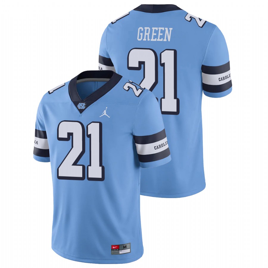 men's north carolina tar heels elijah green carolina blue college football alternate game jersey
