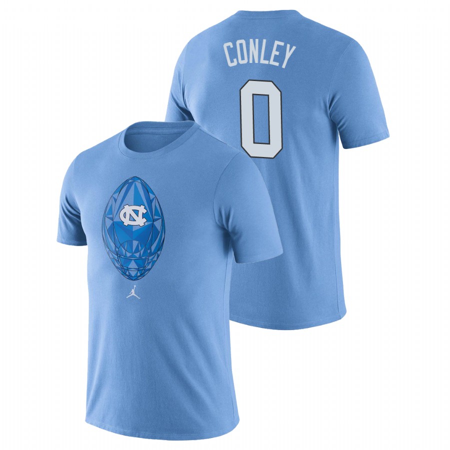 men's north carolina tar heels football icon legend ja'qurious conley carolina blue t shirt