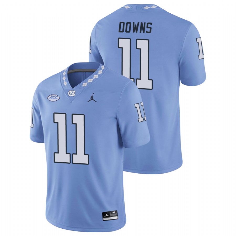 men's north carolina tar heels josh downs carolina blue replica football game jersey