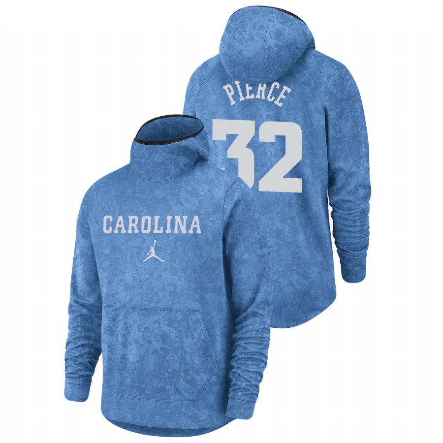 men's north carolina tar heels justin pierce team logo pullover carolina blue basketball spotlight hoodie