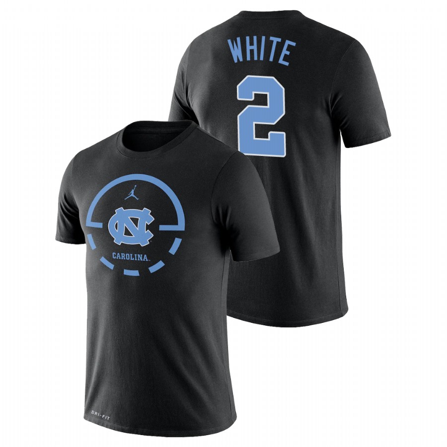 men's north carolina tar heels legend basketball coby white black t shirt