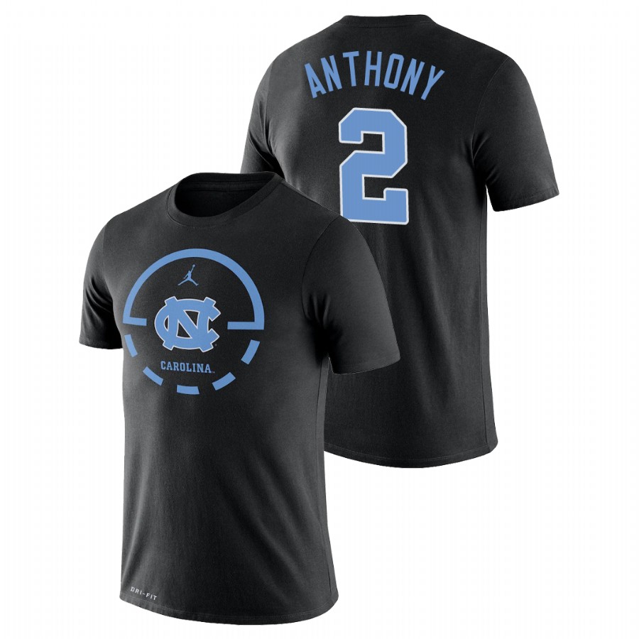 men's north carolina tar heels legend basketball cole anthony black t shirt