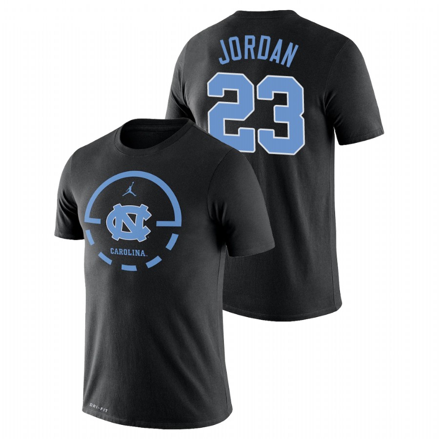 men's north carolina tar heels legend basketball michael jordan black t shirt