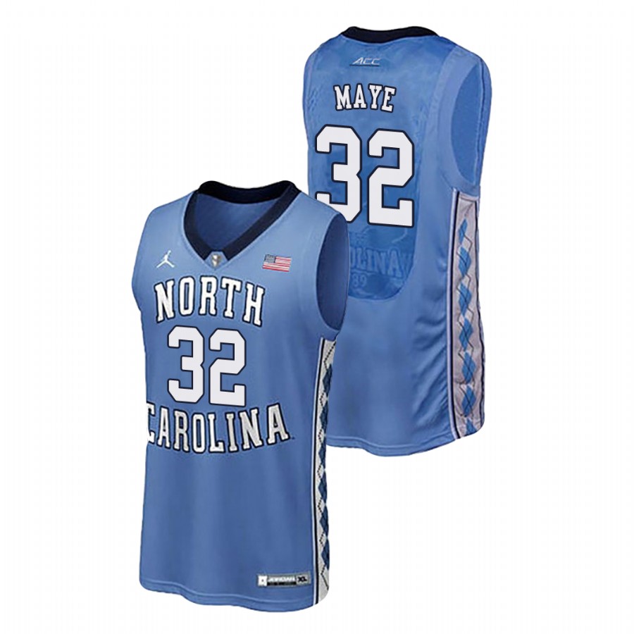 men's north carolina tar heels luke maye royal authentic performace college basketball jersey