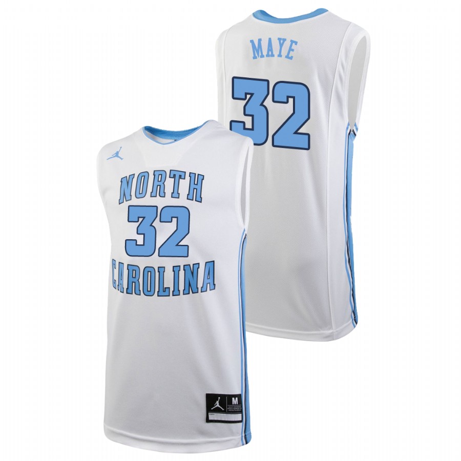 men's north carolina tar heels luke maye white replica college basketball jersey