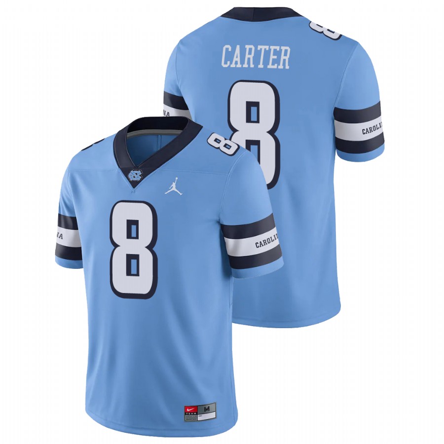 men's north carolina tar heels michael carter carolina blue college football alternate game jersey