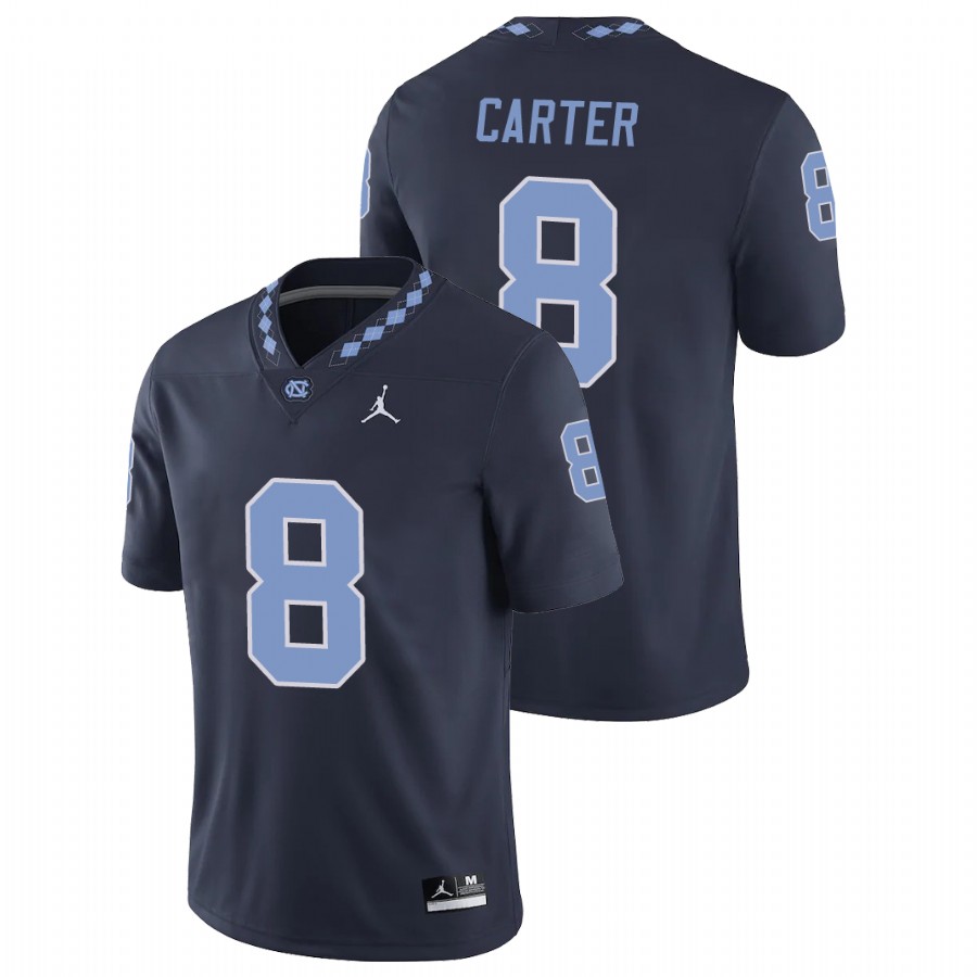 men's north carolina tar heels michael carter navy college football game jersey