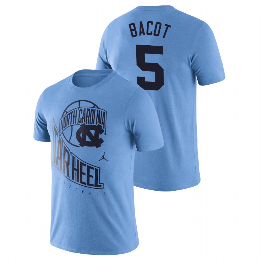 men's north carolina tar heels retro basketball armando bacot carolina blue t shirt