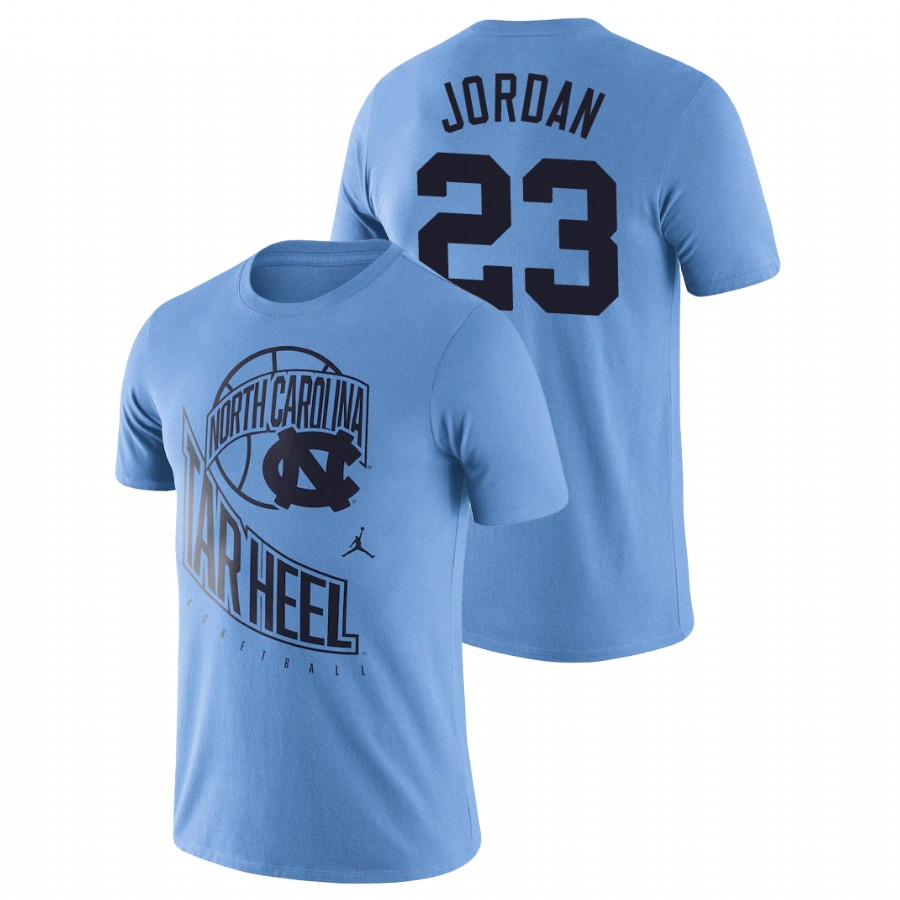men's north carolina tar heels retro basketball michael jordan carolina blue t shirt