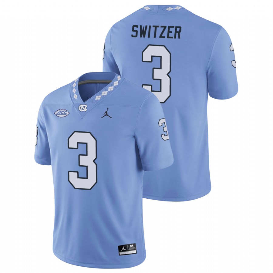 men's north carolina tar heels ryan switzer carolina blue replica football game jersey