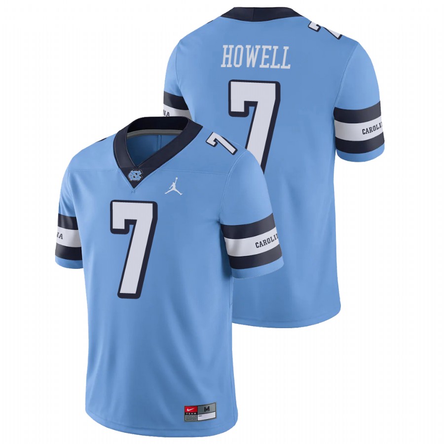 men's north carolina tar heels sam howell carolina blue college football alternate game jersey