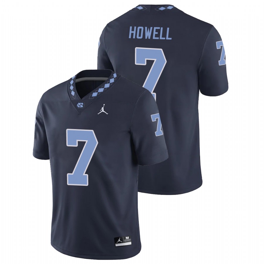 men's north carolina tar heels sam howell navy college football game jersey