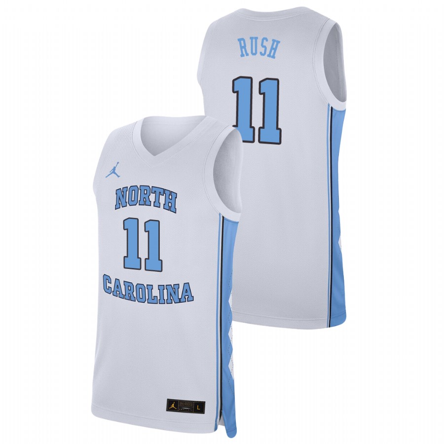 men's north carolina tar heels shea rush college basketball replica white jersey