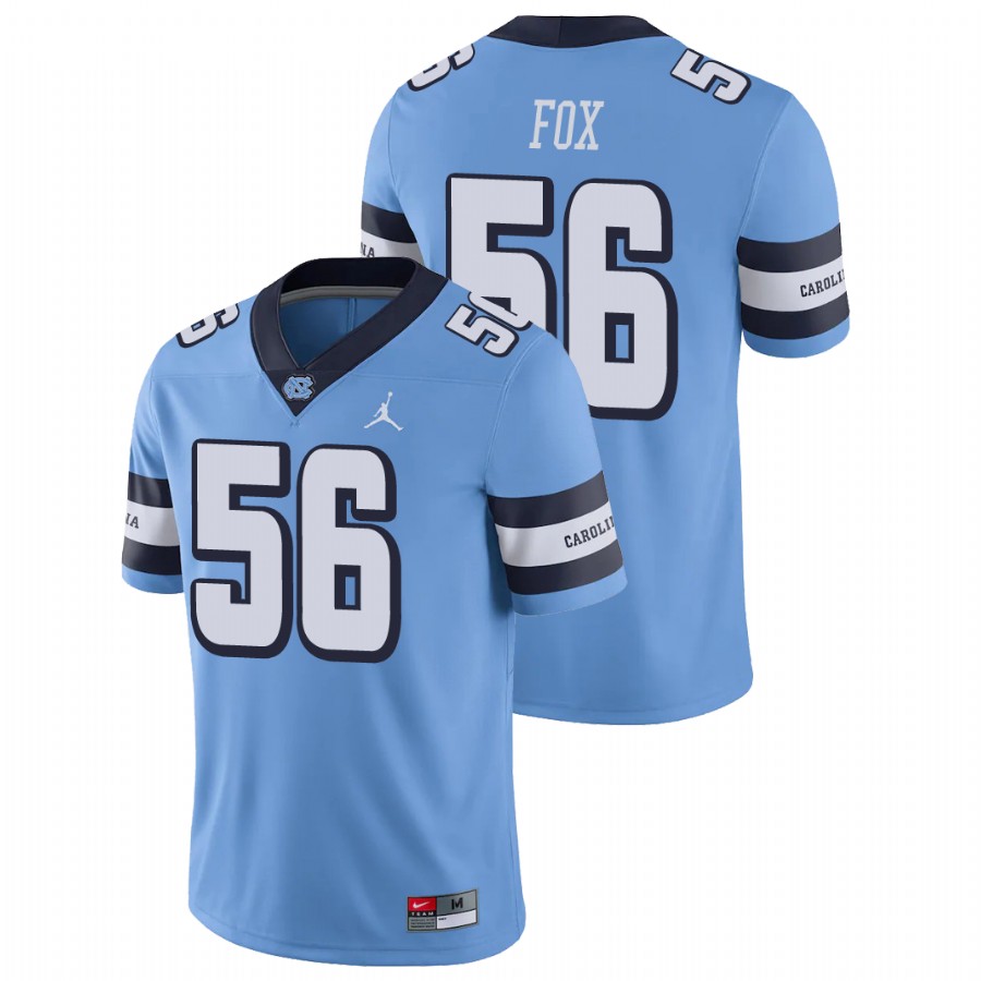 men's north carolina tar heels tomari fox carolina blue college football alternate game jersey