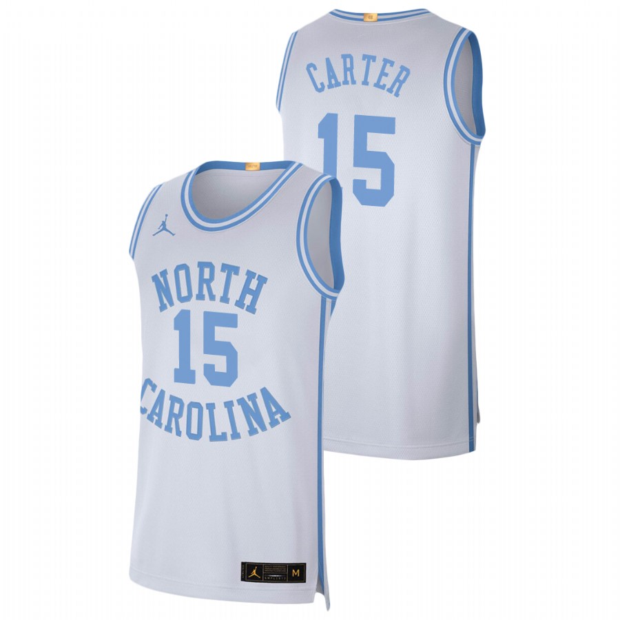 men's north carolina tar heels vince carter college basketball retro limited white jersey