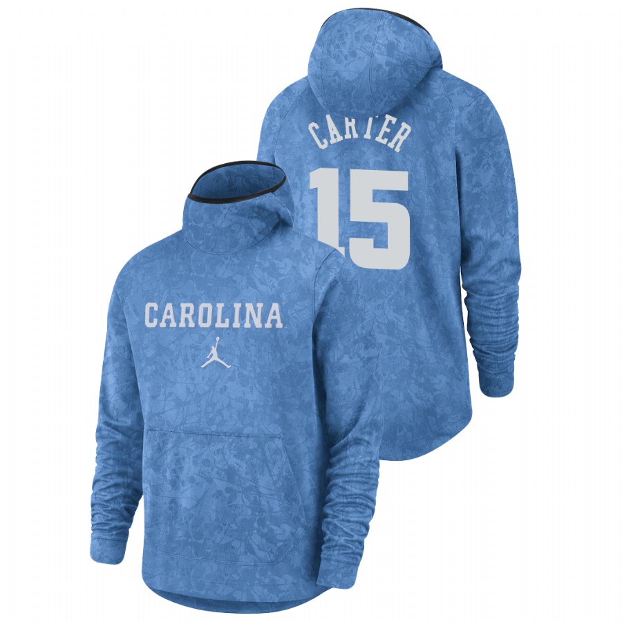 men's north carolina tar heels vince carter team logo pullover carolina blue basketball spotlight hoodie